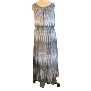 ALYX White Black Geometric Maxi Dress Size 2X Made in Vietnam